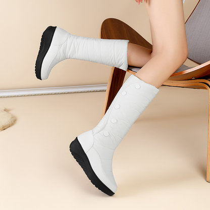 Women's Warm Lined Waterproof Knee-High Snow Boots