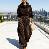 Retro Hoodie and Loose-Fitting Pants Set