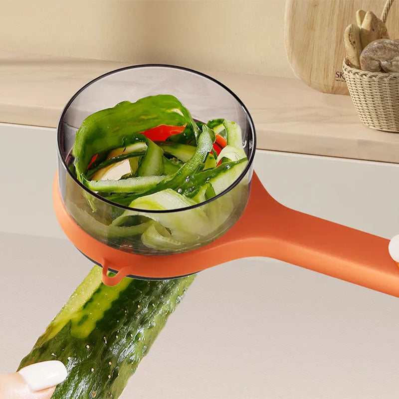 Multifunctional Peeler with Debris Storage Bucket