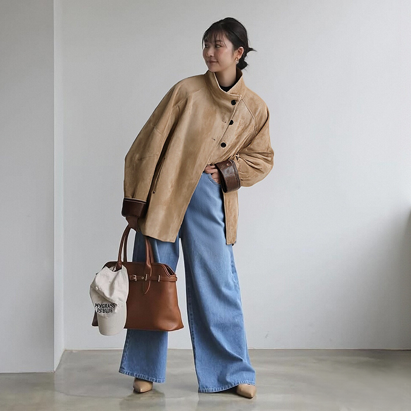 Women's Retro Flared Asymmetrical Button Trench Coat