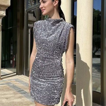 Women’s Sleeveless Sparkly Sequin Dress