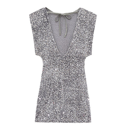 Women’s Sleeveless Sparkly Sequin Dress