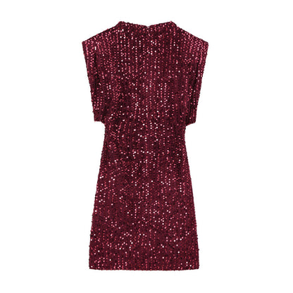 Women’s Sleeveless Sparkly Sequin Dress