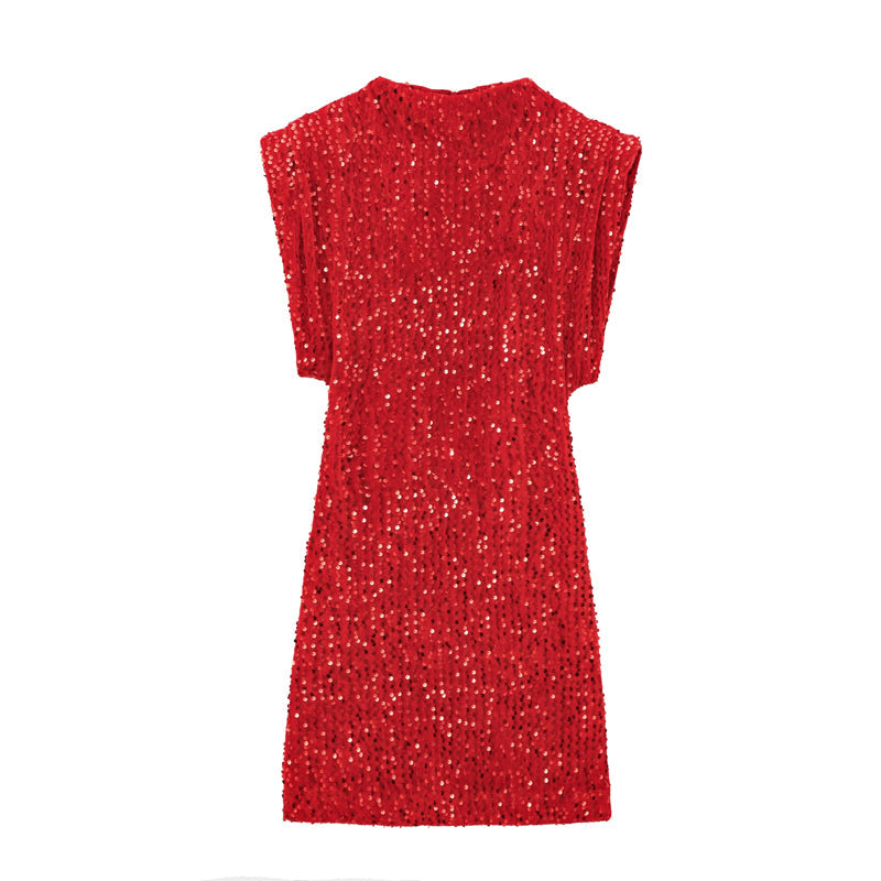 Women’s Sleeveless Sparkly Sequin Dress